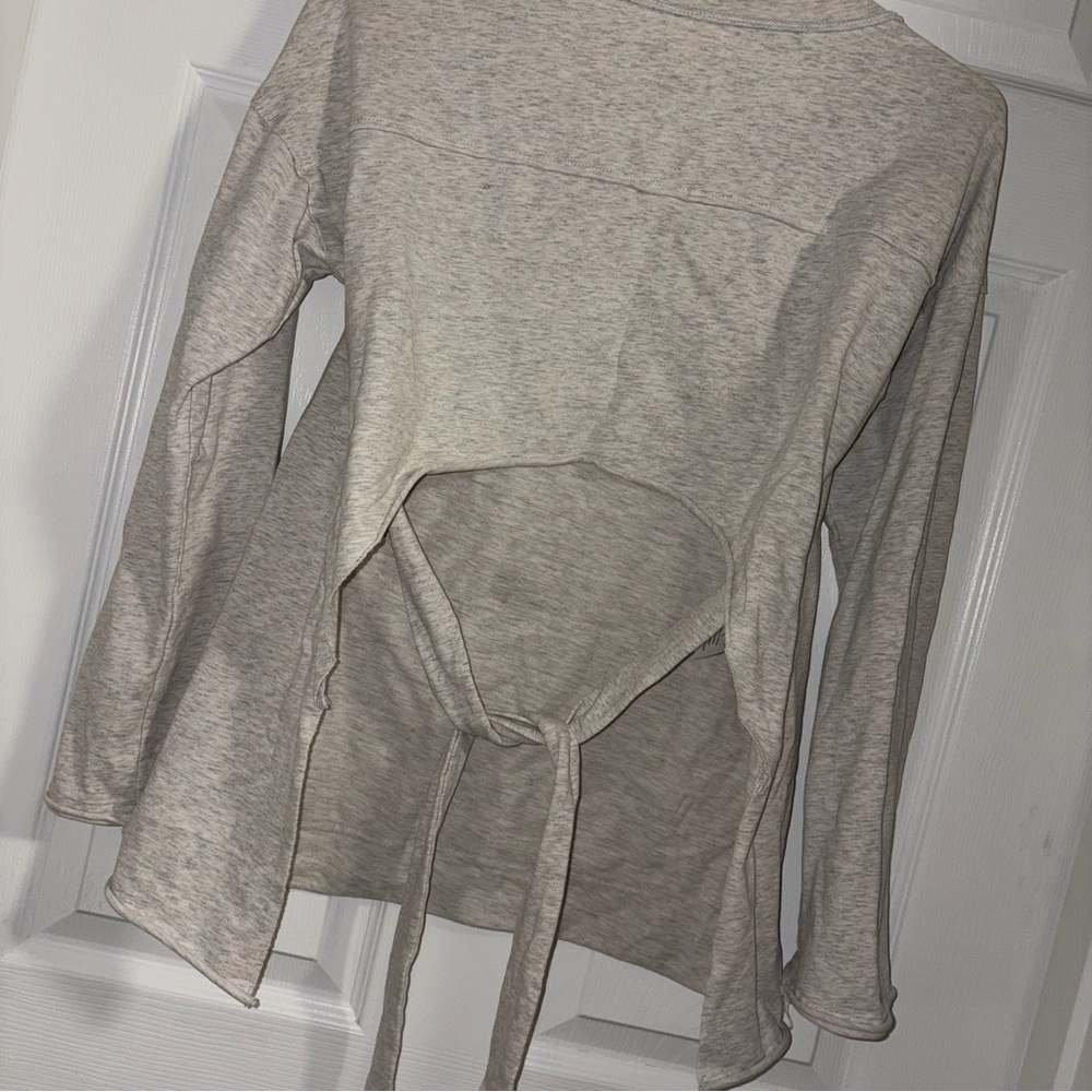 Born Primitive athletic tie back open back stretch cotton inside out raw cut